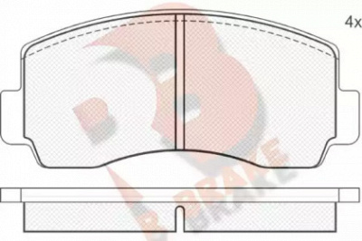 R BRAKE rb0207 -  Комплект тормозных колодок, дисковый тормоз